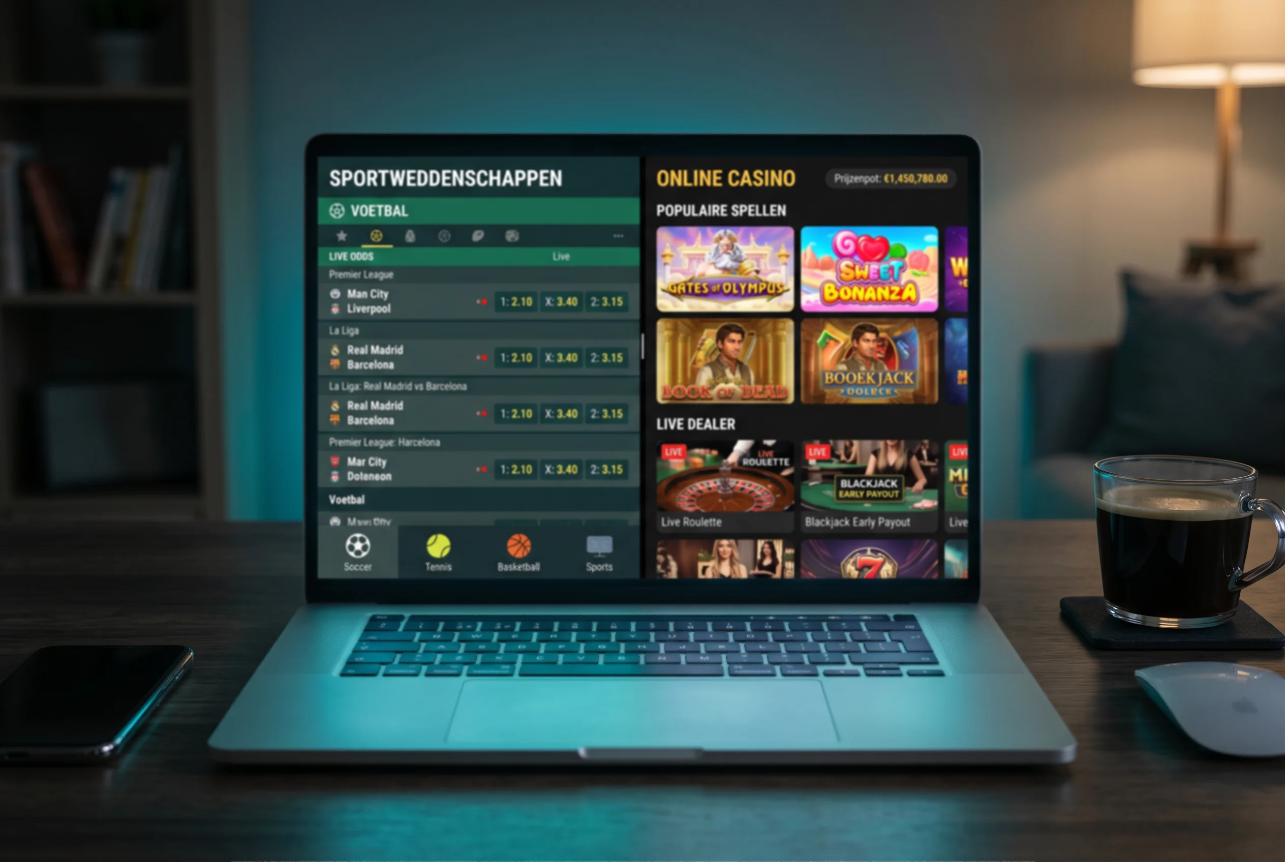 Gecombineerd casino en sportweddenschappen aanbod bij iDEAL platforms in Nederland
